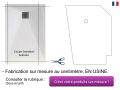 Receveurs de douche en rsine minrale, sur mesure, effet pierre, antidrapant - VULCANO anthracite - 195 cm