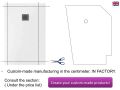 Custom-made XXL shower tray with smooth finish - LEEDS