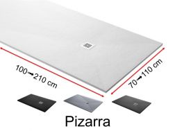 Receveur de douche sur mesure, extra plat - PIZARRA 130