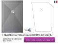 Receveurs de douche, finition effet cuir de crocodile -  CROCODILE