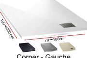 Receveur de douche avec une évacuation en angle à guauche - CORNER gauche 190