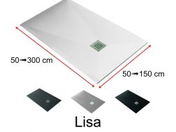 Receveurs de douches de très grandes dimensions, fintion lisse - LISA 250