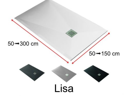 Receveurs de douches de trs grandes dimensions, fintion lisse - LISA 270