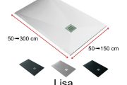 Receveurs de douches de très grandes dimensions, fintion lisse - LISA 280