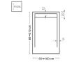 Receveur de douche caniveau avec cache siphon en rsine - COVER 120