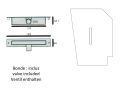 Receveur de douche design avec bonde centrale  - URBAN
