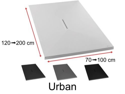 Receveur de douche design avec bonde centrale  - URBAN 150