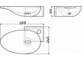 Lave mains, 25 x 39 cm, robinetterie  droite - FIRST RIGHT