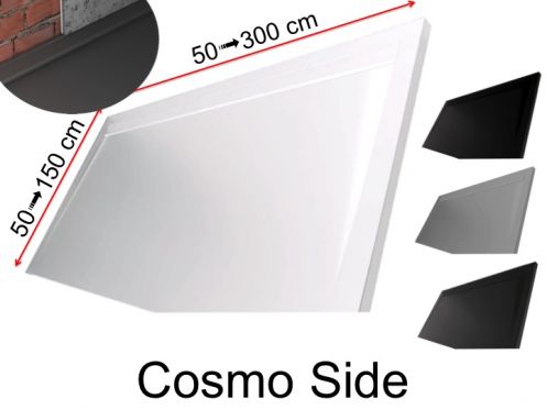 Receveur de douche avec caniveau design sur la longueur - COSMO SIDE 160