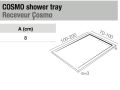 Receveur de douche caniveau avec vacuation discrte - COSMO 120