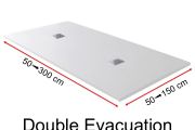 Receveur de douche, avec double évacuation - DOUBLE DRAIN 240