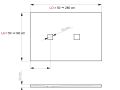 Receveur de douche, avec double vacuation - DOUBLE DRAIN 280