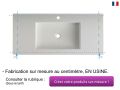 Plan vasque, bassin 85 cm, 100 x 46 cm, suspendu ou  poser - LEEDS XL 85