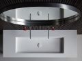 Dubbel wastafelblad, wastafel 120 cm, hang- of inbouw - LEEDS XXL 120