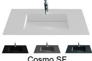 Plan vasque, 161 x 46 cm, vasque caniveau - COSMO SF 50