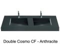 Plan double vasque, 120 x 50 cm , lavabo caniveau - COSMO 50 Double