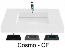 Plan vasque, 130 x 50 cm, vasque caniveau - COSMO CF 50