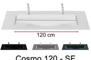 Plan double vasque, 181 x 46 cm , vasque caniveau - COSMO 120 SF