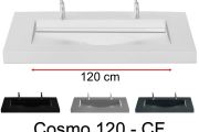 Plan double vasque, 160 x 50 cm , vasque caniveau - COSMO 120 CF