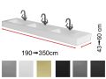 Plan vasque, 200 x 50 cm, trois vasques intgres - CONTRAT X3