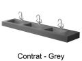 Plan vasque, 200 x 50 cm, trois vasques intgres - CONTRAT X3