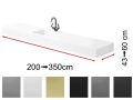 Plan vasque, 300 x 50 cm, vasques intgres - CONTRAT X1