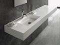 Plan toilette avec vasque int�gr�e, 50 x 80 cm, en r�sine min�rale Solid-Surface - CLASSIC RG