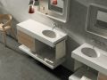 Plan double vasque oval, 50 x 120 cm, en rsine minrale Solid-Surface - DOUBLE OVALDO HYDRA