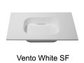 Plan vasque Design, 120 x 50 cm, suspendue ou  poser, en rsine minrale - VENTO 40