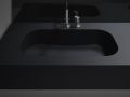 Plan vasque Design, 120 x 50 cm, suspendue ou � poser, en r�sine min�rale - VENTO 40