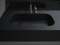Plan vasque Design, 120 x 50 cm, suspendue ou  poser, en rsine minrale - VENTO 60