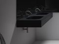 Plan vasque Design, 120 x 50 cm, suspendue ou  poser, en rsine minrale - VENTO 60