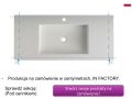 Designerska umywalka podwójna 50 x 100 cm z żywicy mineralnej Solid-Surface - OLIMPIA 40 DOUBLE