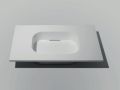 Plan double vasque design, 50 x 100 cm, en r�sine min�rale Solid-Surface - OLIMPIA 40 DOUBLE