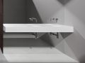 Håndvaskbord, rund håndvask, 120 x 40 cm, ophængt eller fritstående - CARDIFF Ø 35