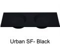Plan double vasque, 100 x 46 cm, suspendu ou  poser, de forme rond - URBAN 35 DOUBLE
