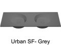 Plan double vasque, 100 x 46 cm, suspendu ou  poser, de forme rond - URBAN 35 DOUBLE