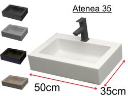 Lave-mains, de couleur, 50 x 35 cm, en résine minérale - ATENA 35