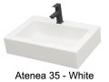 Farvet handvask 50 x 30 cm i mineral resin - ATENA 50