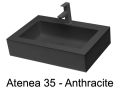 Kolorowa umywalka kompaktowa 50 x 30 cm z zywicy mineralnej - ATENA 50