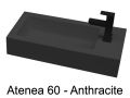Kolorowa umywalka kompaktowa 60 x 30 cm z zywicy mineralnej - ATENA 60