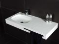 Dubbele kaptafel, 50 x 150 cm, hangend of verzonken, in minerale hars - OBA 142