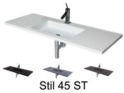 Plan Vasque Vasque Lavabo Suspendu Ou A Encastrer Dans Une Meuble De Salle De Bain 40 X 110 45 X 110 46 X 110 50 X 110 60 X 110 Cm