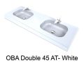 Dubbele kaptafel, 50 x 120 cm, hangend of verzonken, in minerale hars - DOUBLE OBA 45 AT