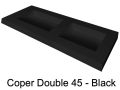 Plan vasque double caniveau, 50 x 120 cm, suspendue ou  encastrer - DOUBLE COPER 45