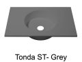 Wastafelblad 120 x 50 cm, hangend of staand - TONDA Ã˜ 38