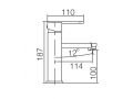 Mengkraan mengkraan zwart mat, hoogte 187 mm - SEVILLE ZWART