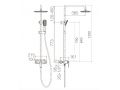 Colonne de douche design, Mitigeur, Rond  20 cm - BARCELONE CHROME