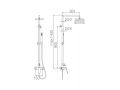 Colonne de douche, couleur blanc mat, mitigeur - MALAGA WHITE