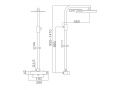 Brusebad, mat sort, mixer, terningstil - JEREZ sort